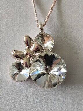 Minnie Crystal Pendant With Rose Gold Accents Necklace